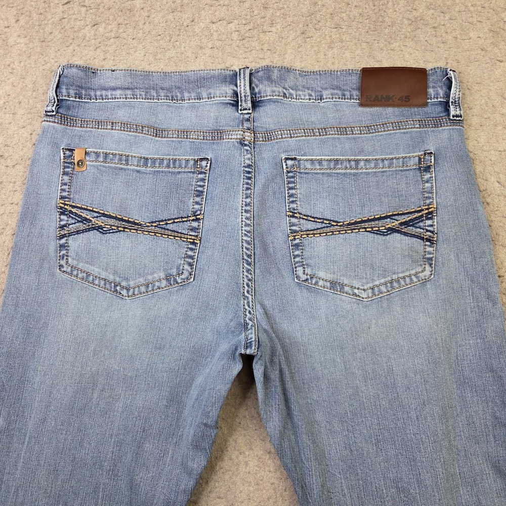 Rank 45 Jeans Mens 38x32 Bootcut Western Medium Wash Mid Rise Denim